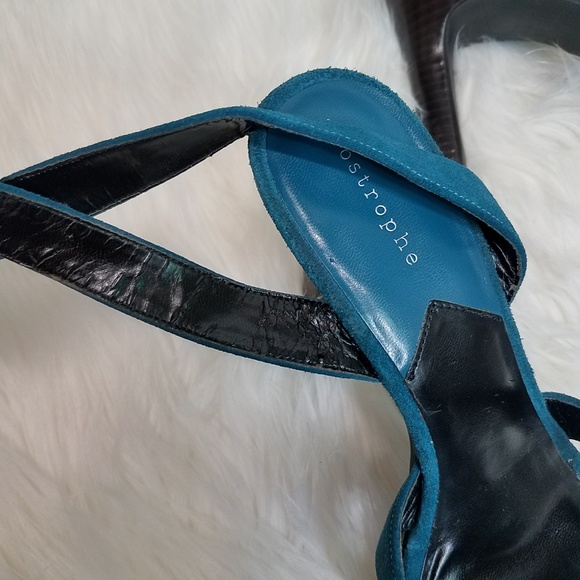 Apostrophe heels size 8 brown or blue - Picture 8 of 8